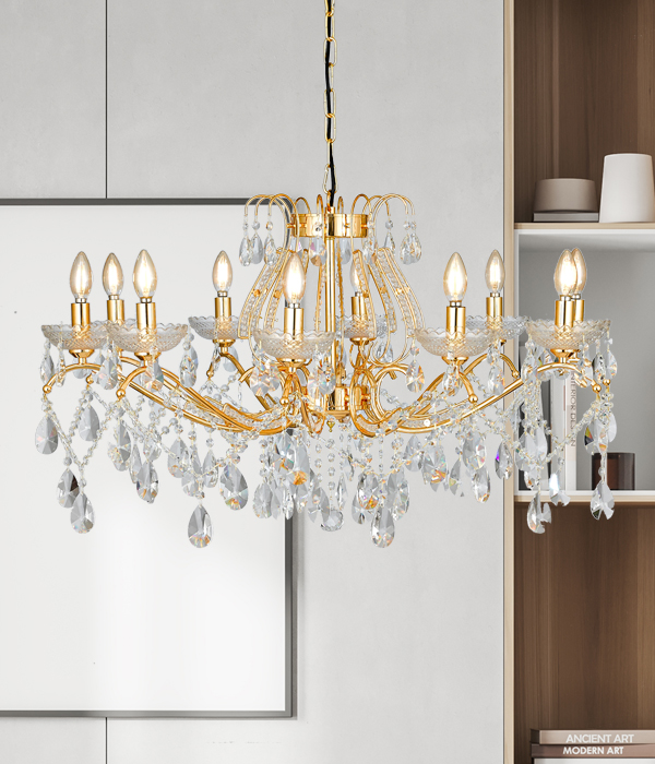 오베르 촛대 10등(900파이 크롬/골드) 크리스탈샹들리에 샹들리제