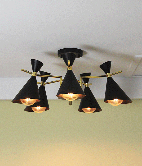 윈디 5등(블랙/화이트) LED방등 식탁전등